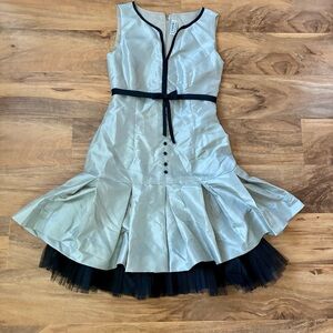 Covers Top Shop Dress, Fit and Flare, Beige / Cream Size Small Custom